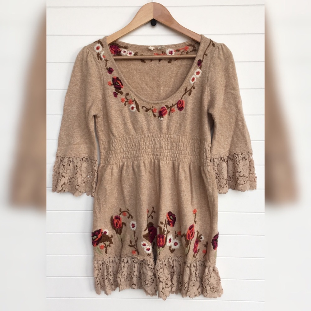 [Moth] Wool Embroidered Lace Mori Lolita Floral